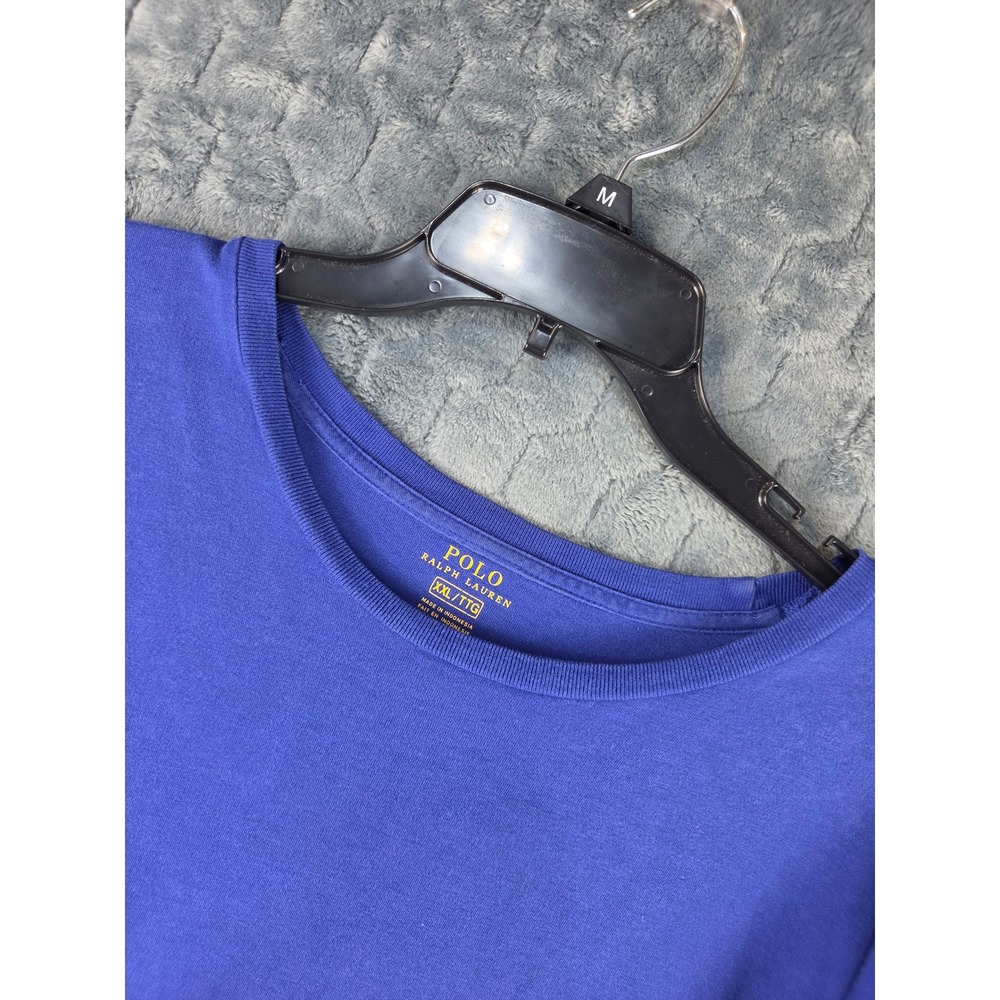Polo Ralph Lauren Mens XXL Royal Blue Short Sleeve Cotton T-Shirt Yellow Pony